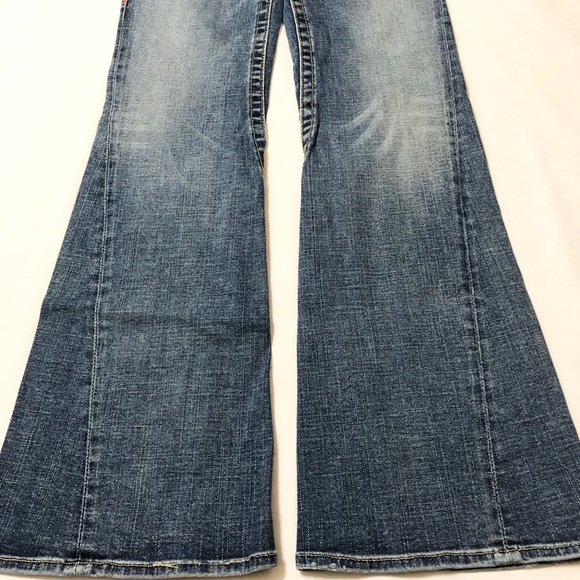True Religion Joey Twisted Flare Denim Jeans - 31 - Picture 4 of 16